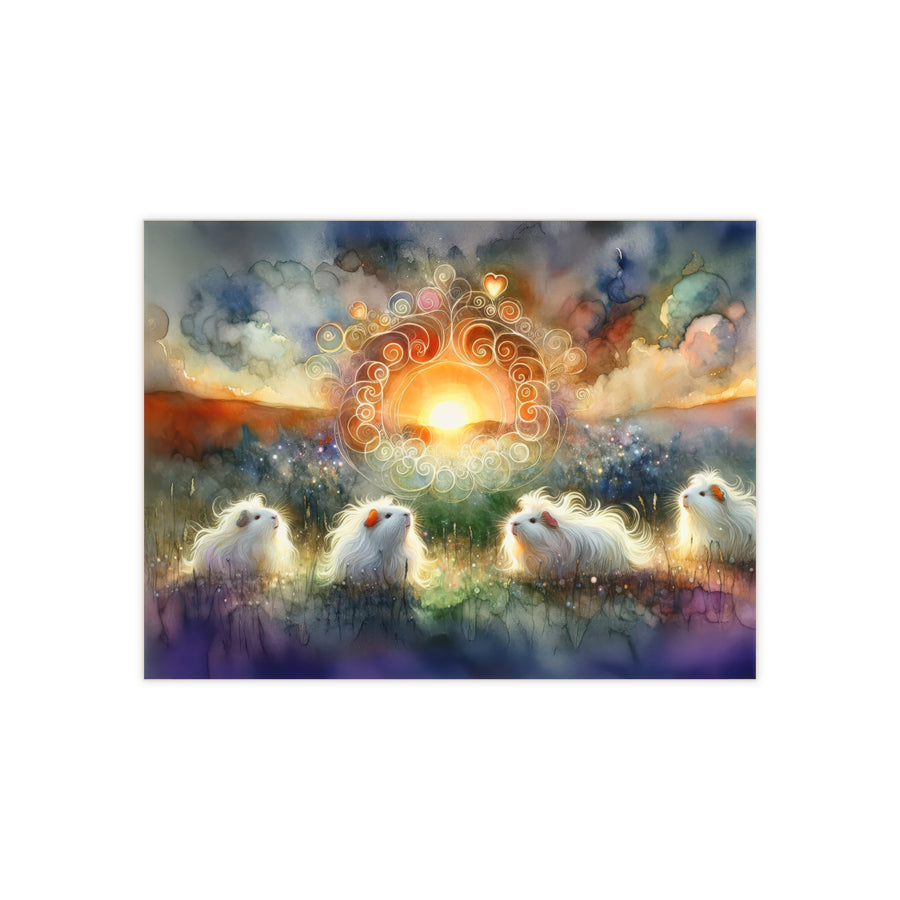 Sunset Worship Ceramic Photo Tile