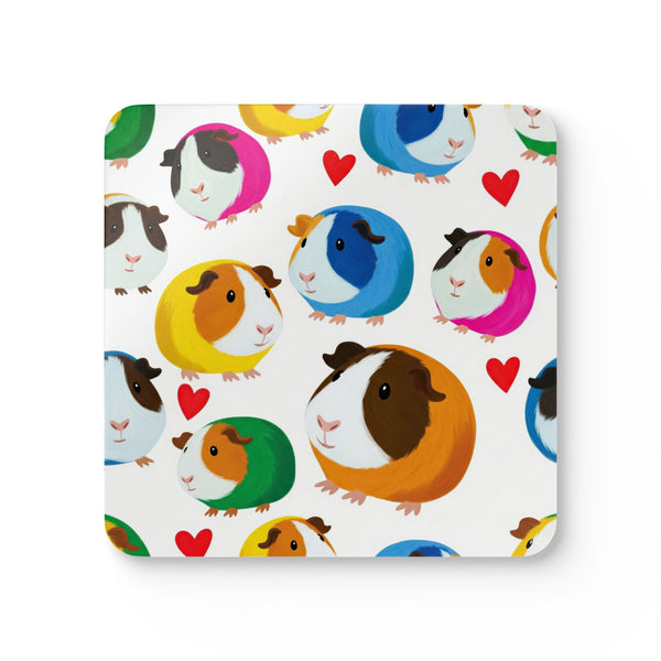 Poppin' Piggy Corkwood Coaster Set