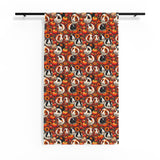 Pumpkin Patch Piggies Guinea Pig Sheer Window Curtain