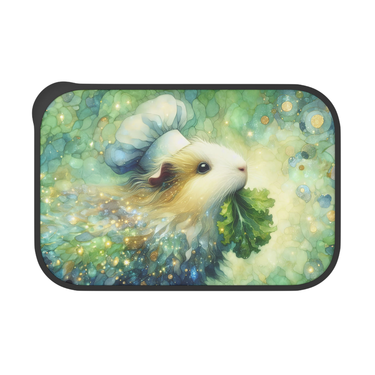 Lettuce Chef Cavy Bento Box with Band and Utensils