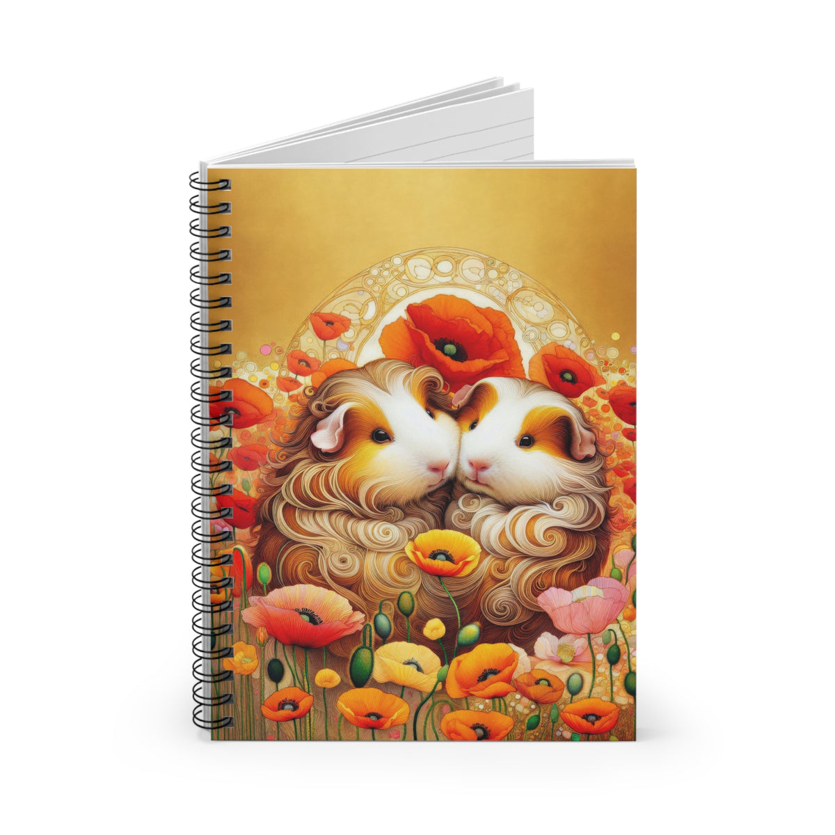 Pretty in Poppies Guinea Pig Spiral Notebook