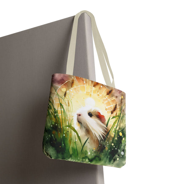 Whimsical Guinea Pig Tote Bag, Cute Animal Tote, Pet Lover Gift, Eco-Friendly Shopping Bag, Spring and Summer Accessory