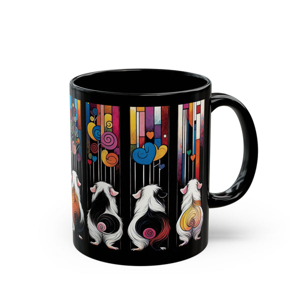 Piggy Butt Lineup - Black Guinea Pig Mug