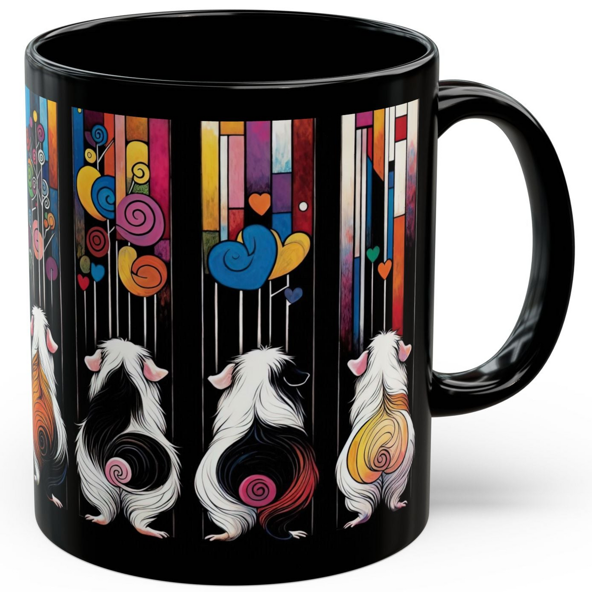 Piggy Butt Lineup - Black Guinea Pig Mug