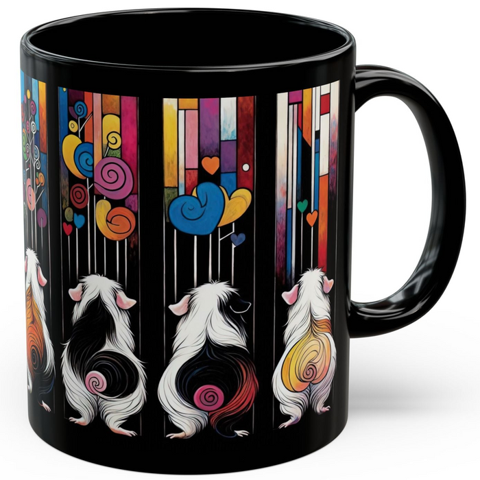 Piggy Butt Lineup - Black Guinea Pig Mug