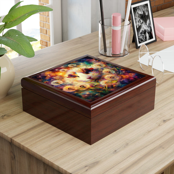 Guinea pig on spiritual fire in Dandelions Keepsake Box
