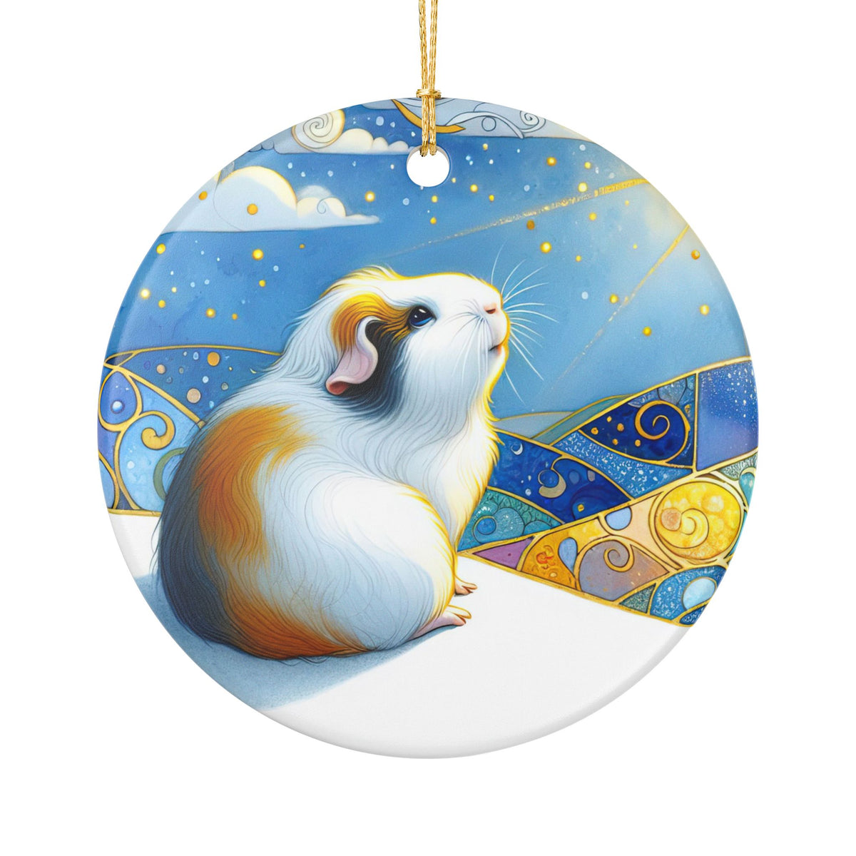 Winter Soltice Guinea Pig Ornament
