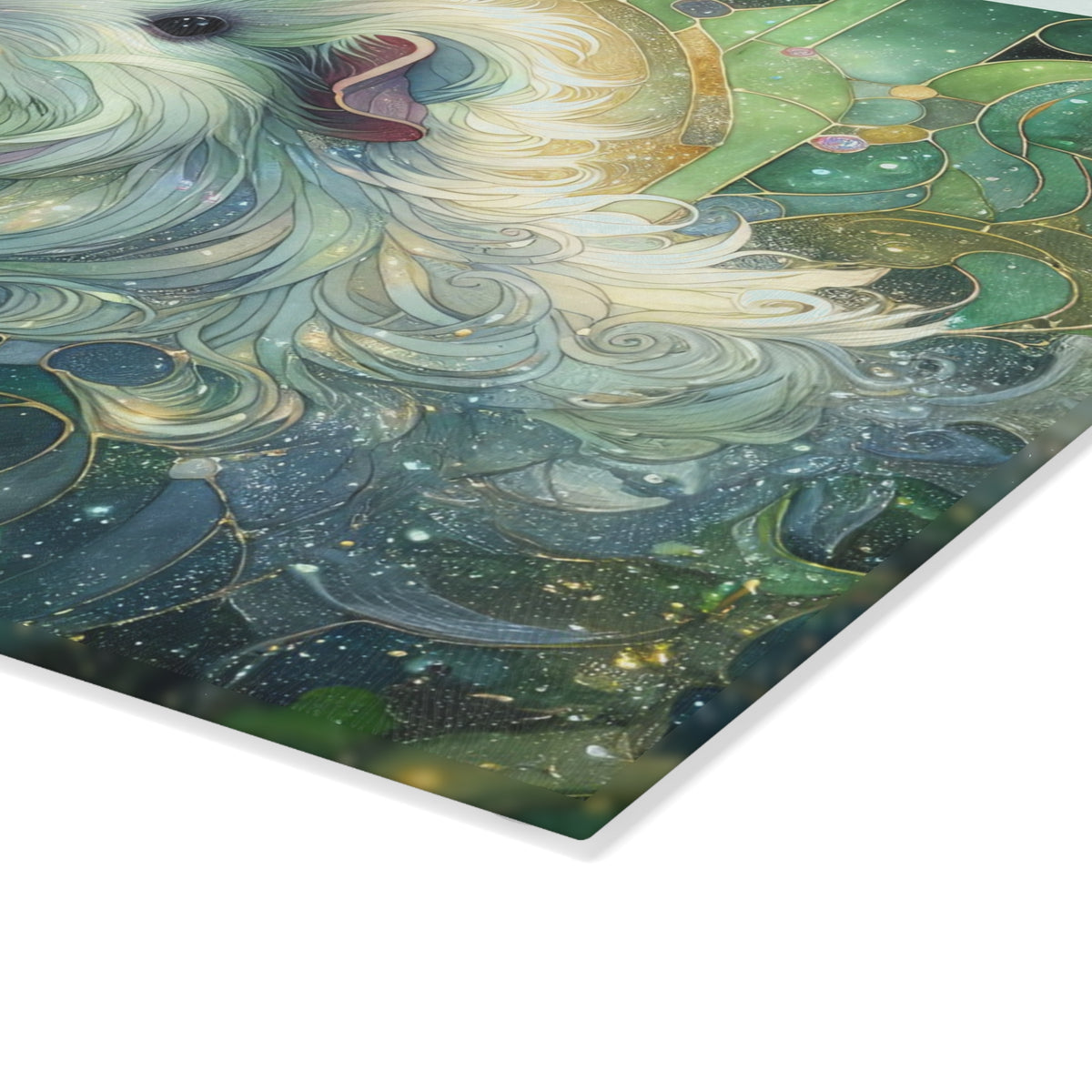 Gimme Greens Guinea Pig Glass Cutting Board