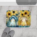 Sunflowers in the Rain Guinea Pig Bath Mat