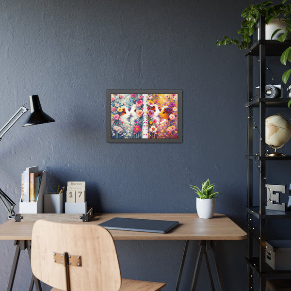 Summer seasons Piggy Poster Print Framed