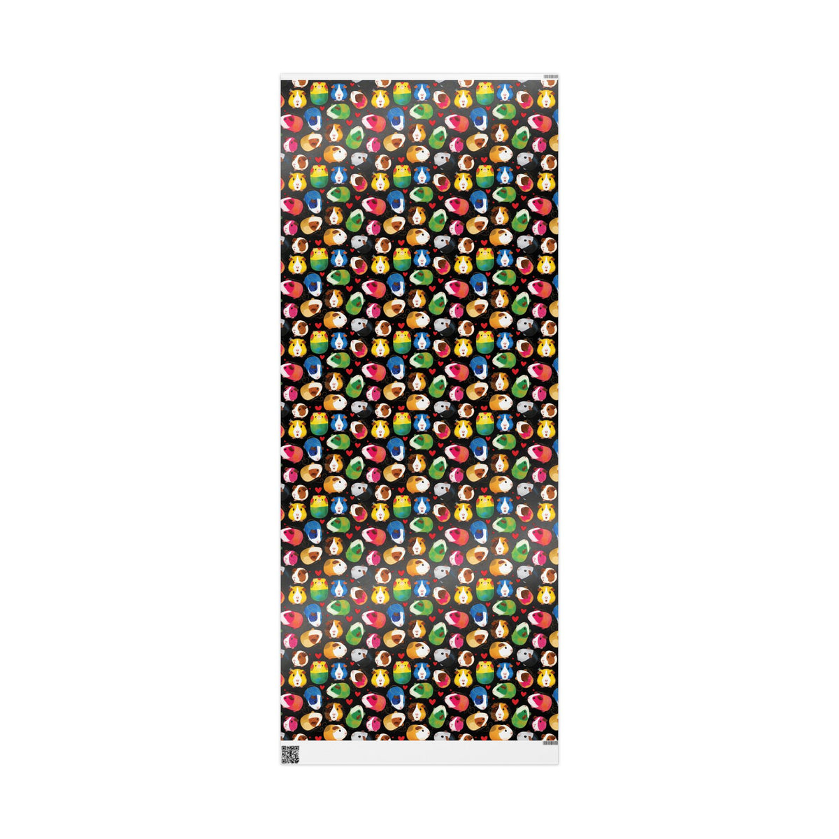Twirly Piggies on Black Gift Wrapping Paper