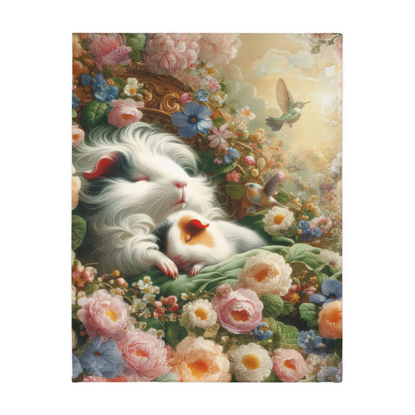 Dreaming Napping Piggies Velveteen Microfiber Guinea Pig Blanket