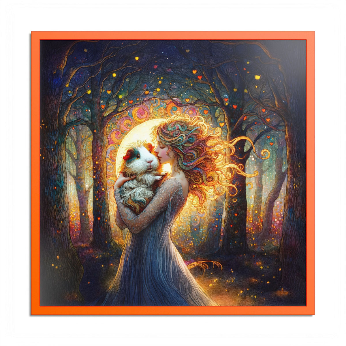 Woodland Grace Guinea Pig Framed Art Print