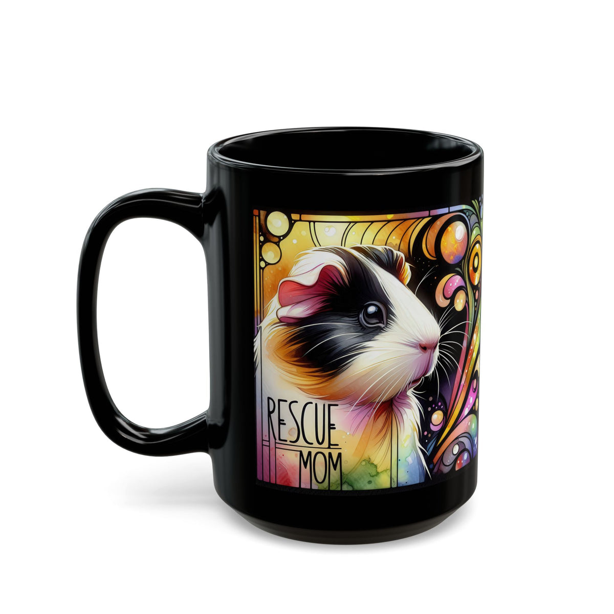 Colorful Guinea Pig Rescue Mom Mug – Perfect Gift for Animal Lovers, Pet Owners, Coffee Enthusiasts, Mother's Day, Birthdays