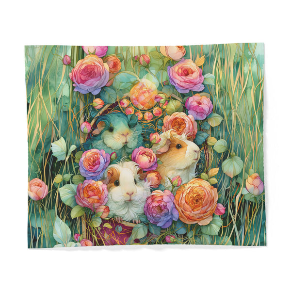 Rich Floral Guinea Pig Duvet Cover