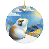 Winter Solstice Guinea Pig Ceramic Ornament – image 2
