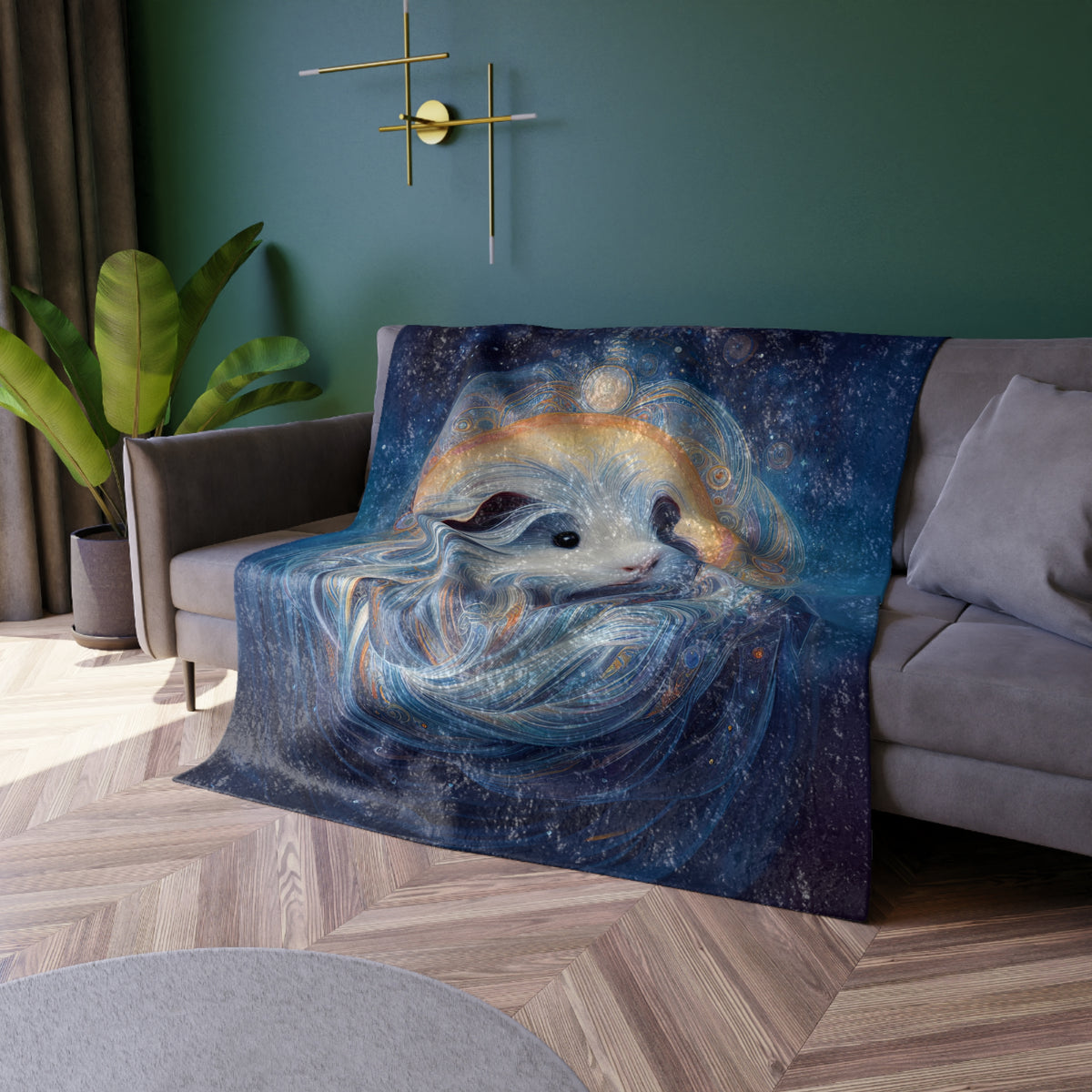 Celestial Cavy Aura Crushed Velvet Guinea Pig Blanket