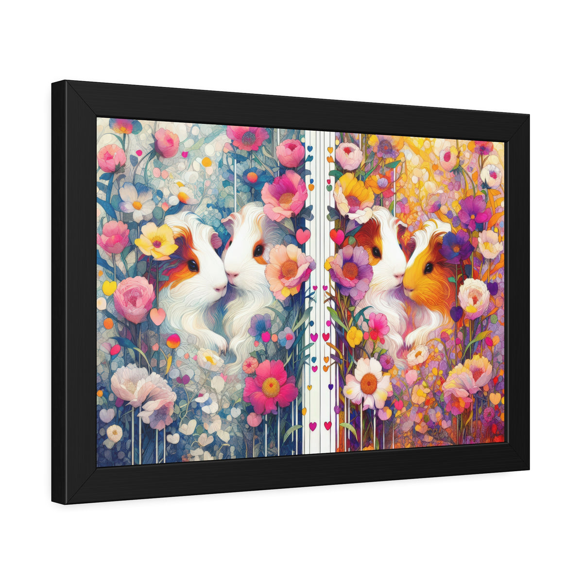 Summer seasons Piggy Poster Print Framed