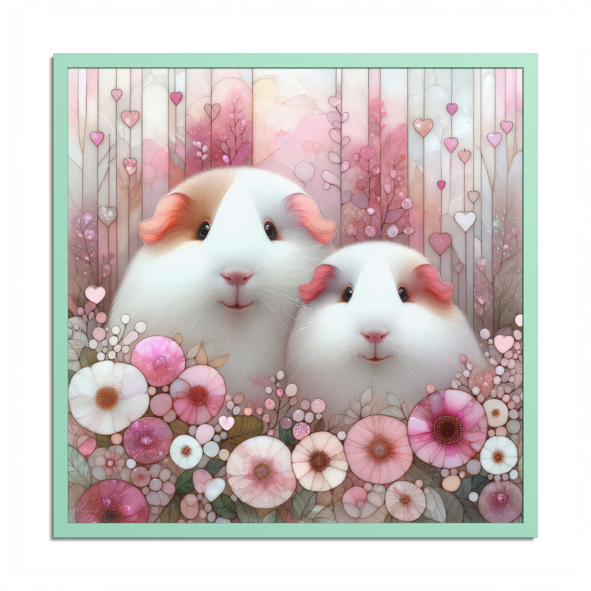 Sunny Piggy Vibes Framed Guinea Pig Wall Art