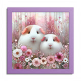 Pink Petal Piggies Framed Guinea Pig Wall Art – image 3