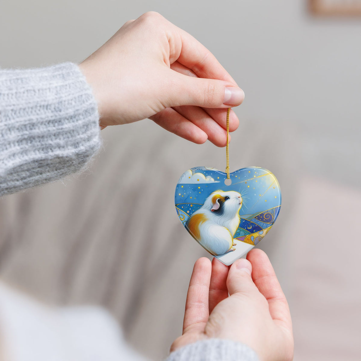 Winter Soltice Guinea Pig Ornament