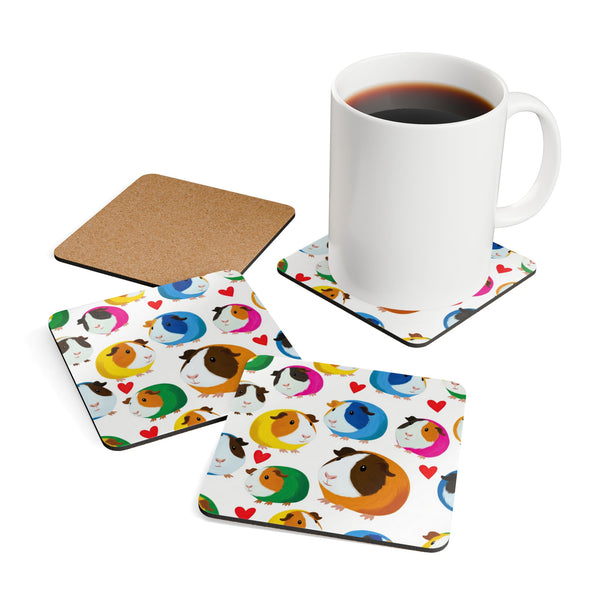 Poppin' Piggy Corkwood Coaster Set