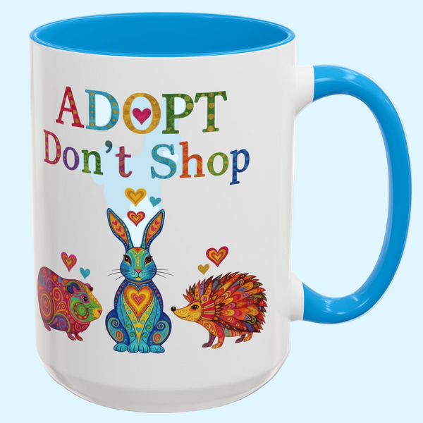 Guinea Pig Mug - Adopt Don't Shop - Boho