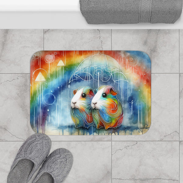Rain Shower Piggies Bath Mat