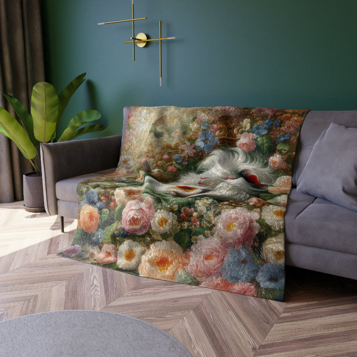 Dreamy Napping Piggies Crushed Velvet Blanket