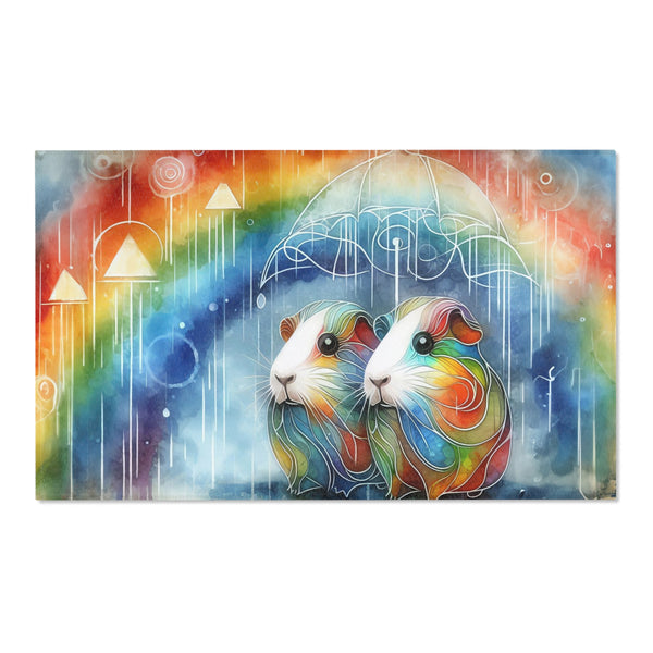 Rainy Day Piggy Play Mat - 24x36 - Guinea Pigs and Rabbits