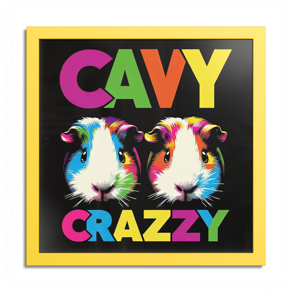 Cavy Crazzy Guinea Pig Framed Art Print