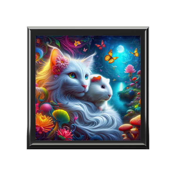 Kitty Cat and Piggy Keepsake Jewelry Box