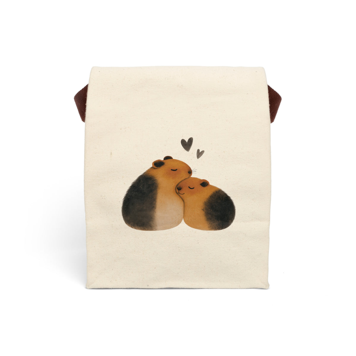 Cuddling Cavies Guinea Pig Canvas Lunch Bag