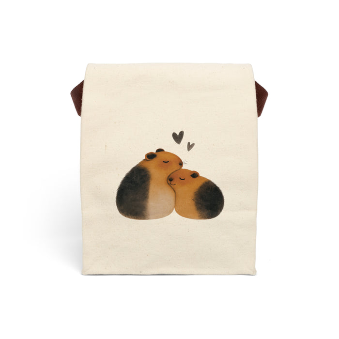 Cuddling Cavies Guinea Pig Canvas Lunch Bag