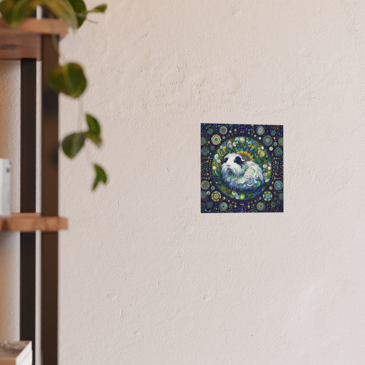 Blue Mandala Piggy Art Poster