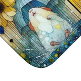 Sunflowers in the Rain Guinea Pig Bath Mat