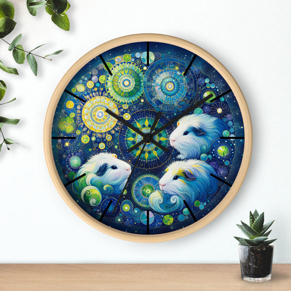 Mandala Treasure Guinea Pig Clock