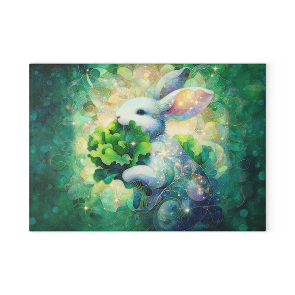 Bunny Nibbler Rabbit Glass Cutting Board