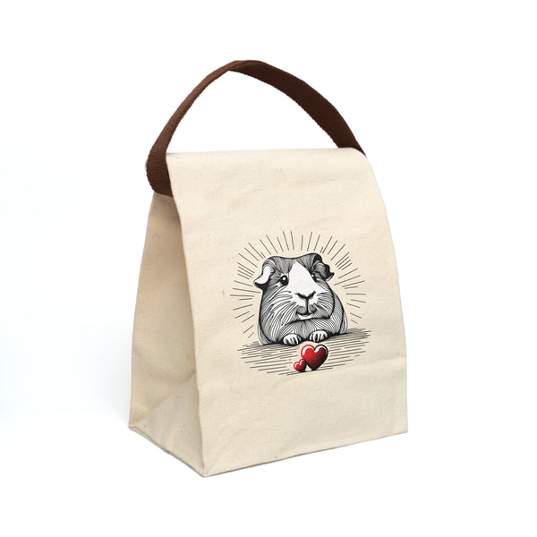 Radiant Love Guinea Pig Canvas Lunch Bag
