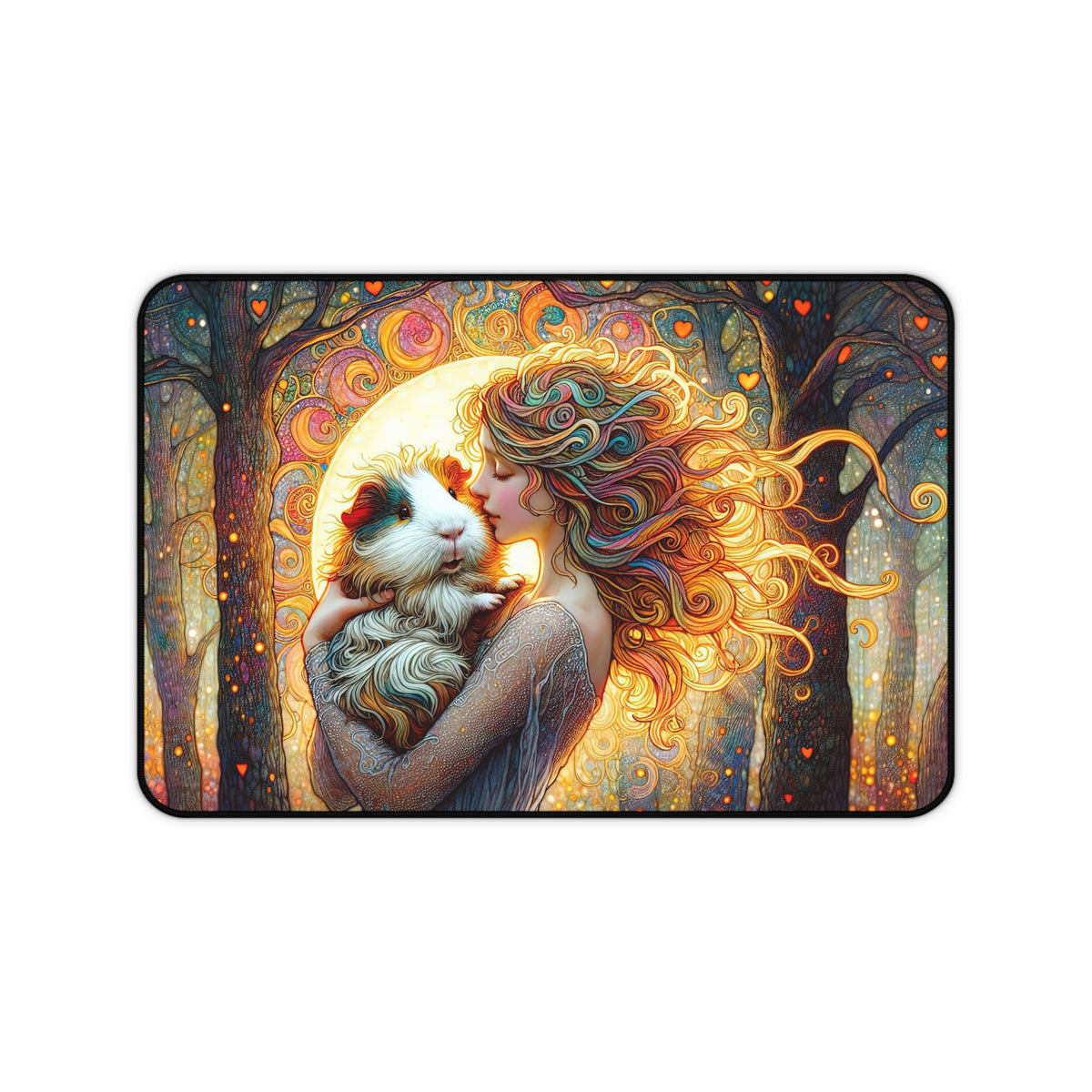 Whimsical Desk Mat with Enchanted Forest Design, Home Office Decor, Gift for Animal Lovers, Artistic Mouse Pad, Unique Work Station [...]