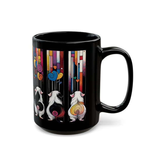 Piggy Butt Lineup - Black Guinea Pig Mug