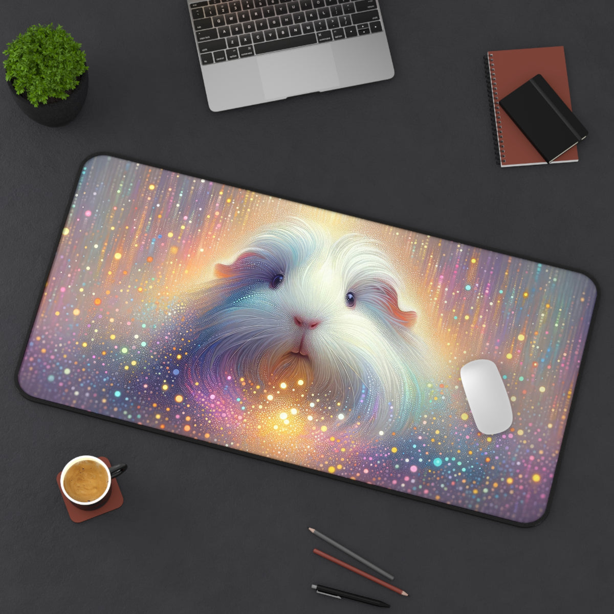 Guinea Pig Glitter Glow Desk Mat