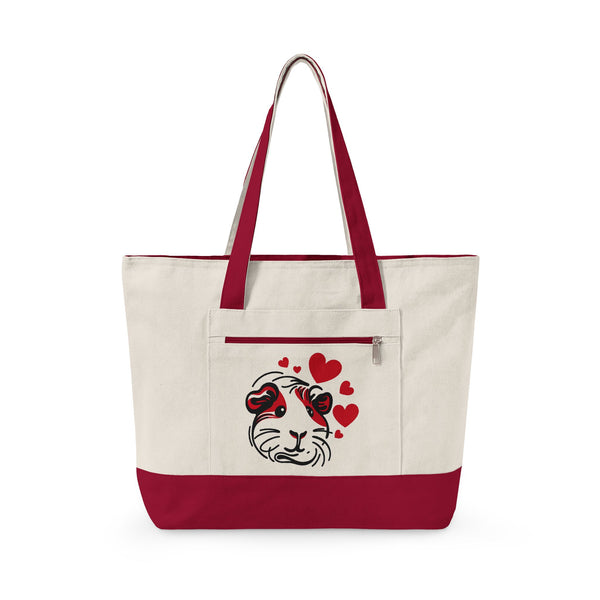 Cavy Heartmark Guinea Pig Canvas Tote