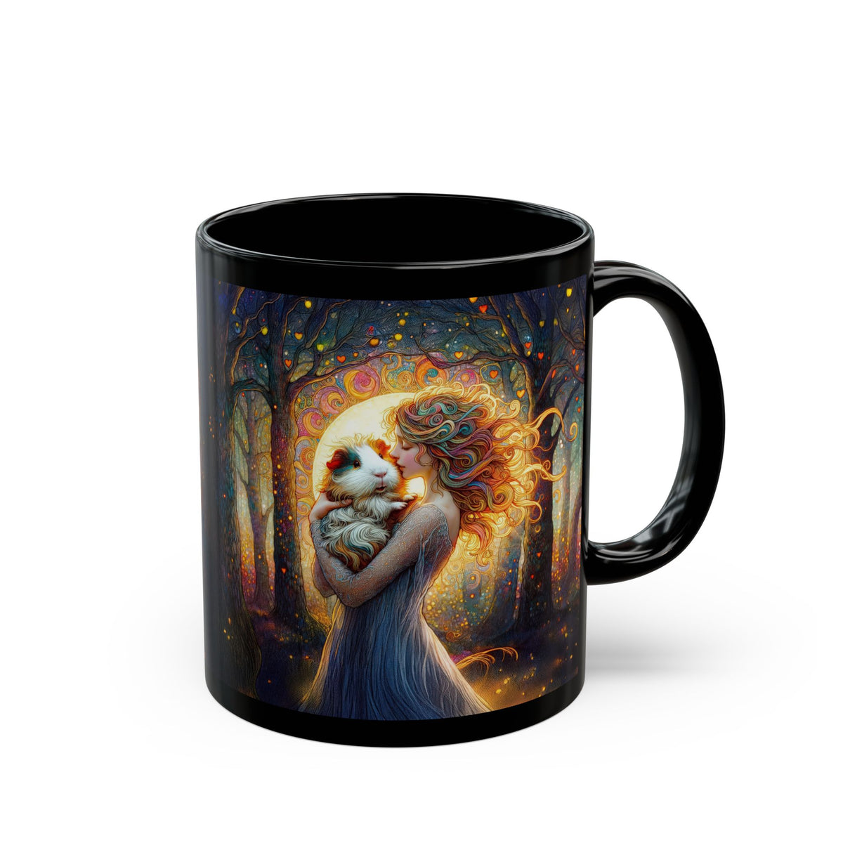 Woodlood Grace Guinea Pig Black Mug