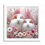 Pink Petal Piggies Framed Guinea Pig Wall Art – image 2