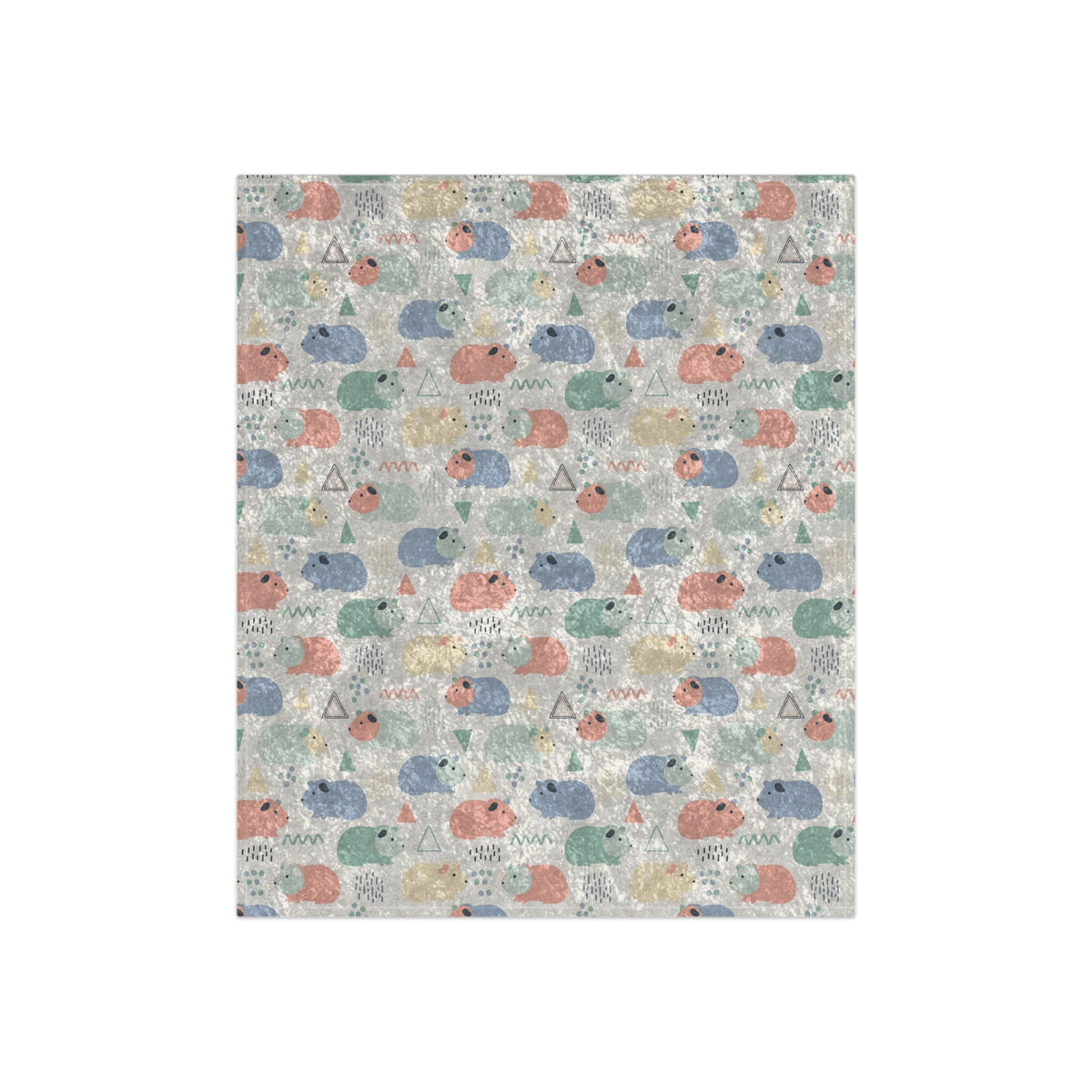 Soft Cavy Confetti Crushed Velvet Guinea Pig Blanket