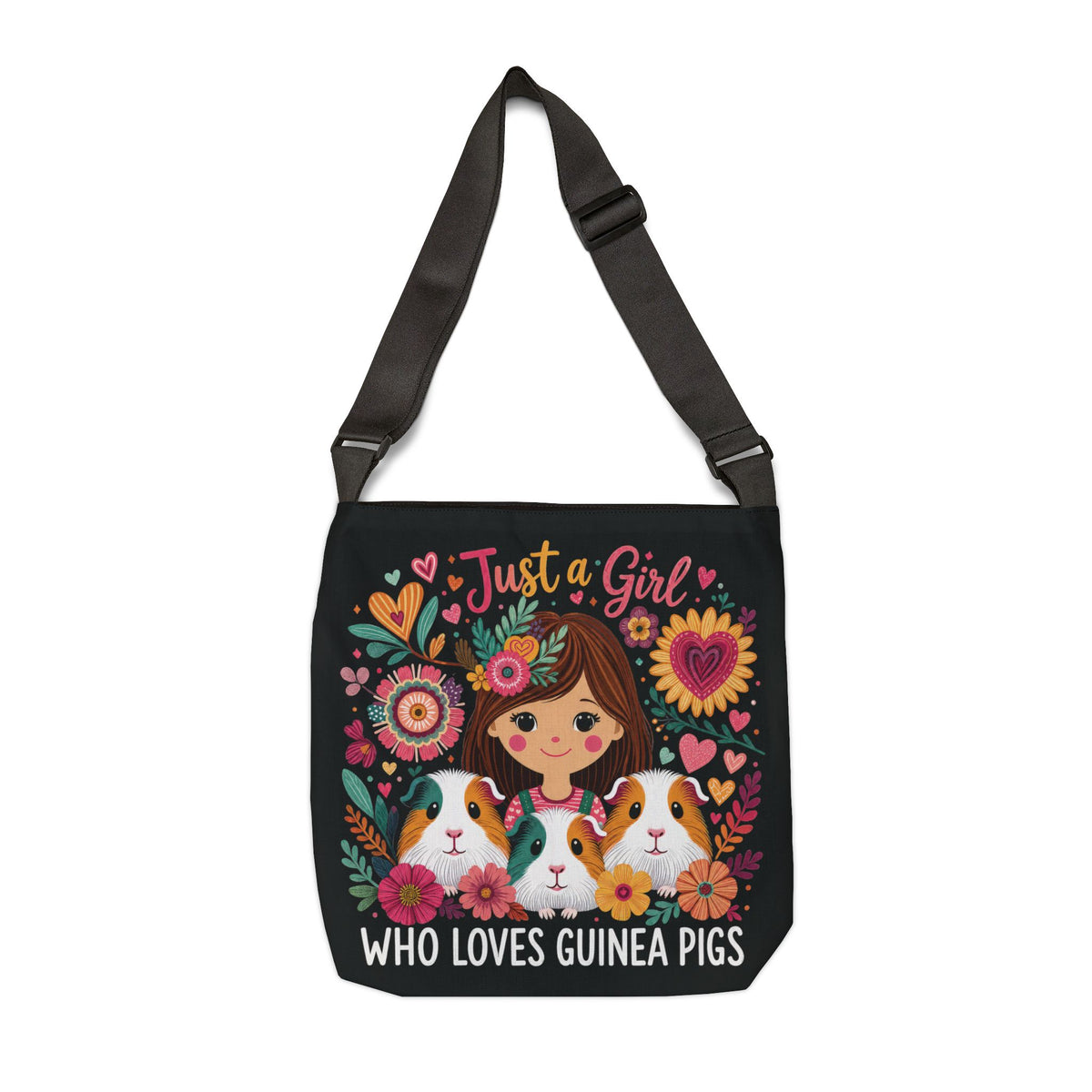 Just a Girl Guinea Pig Trio Adjustable Tote