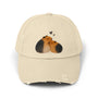 Cute Animal Love Cap, Distressed Hat, Gift for Animal Lovers, Casual Everyday Wear, Unique Pet Lover Gift, Adjustable Cap