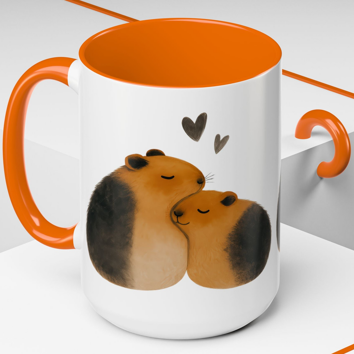 Copy of Cute Guinea Pig Couple Coffee Mug, Animal Lover Gift, Sweetheart Mug, Valentine’s Day Coffee Cup, Pet Lover Collectible