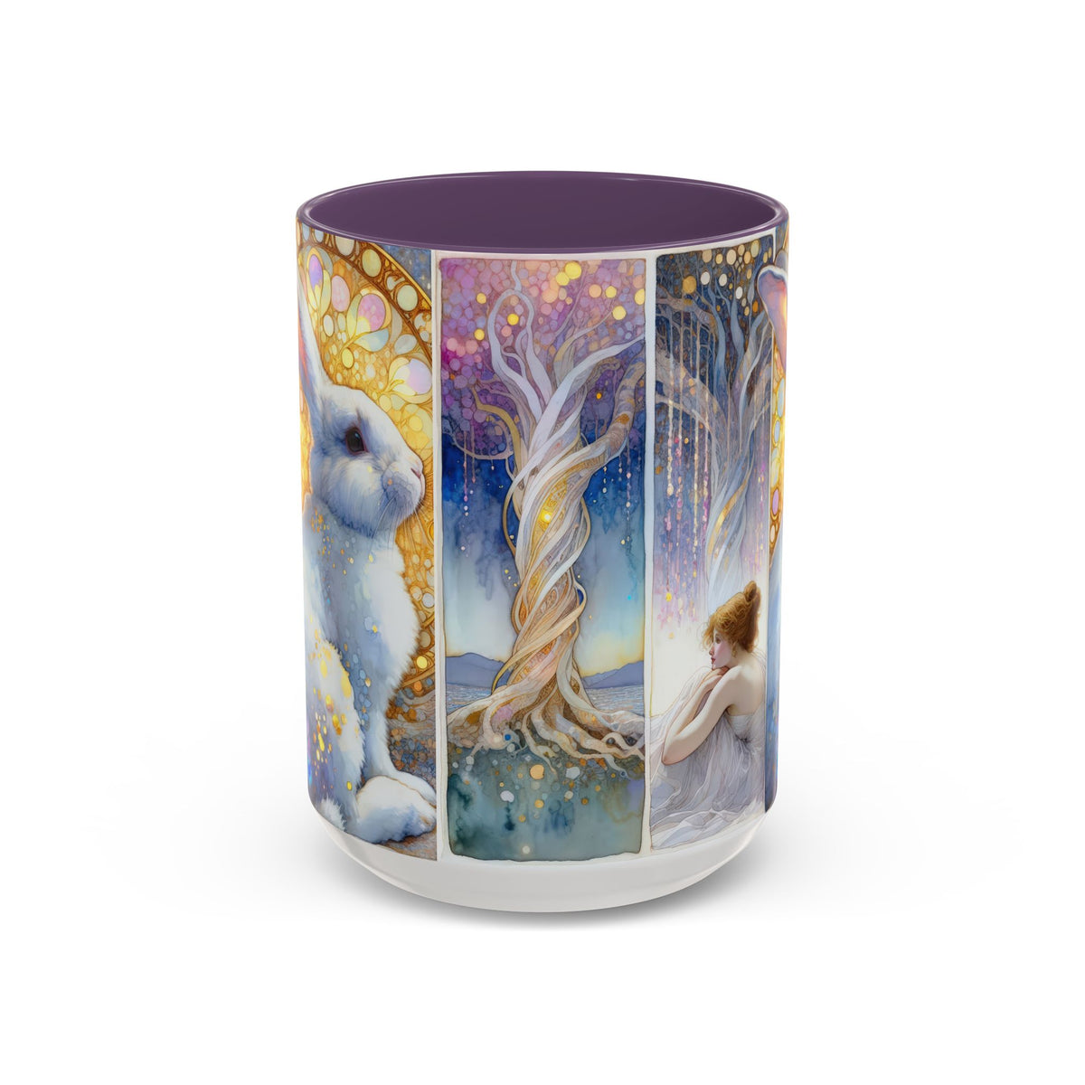 Enchanted Rabbit Coffee Mug, Fantasy Art Drinkware, Rabbit Lover Gift, Magical Mug for Tea, Cute Home Decor